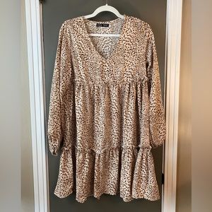 Cheetah Ruffle Dress